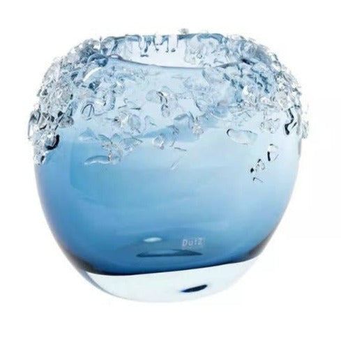 Studio-made bumpy art glass vase