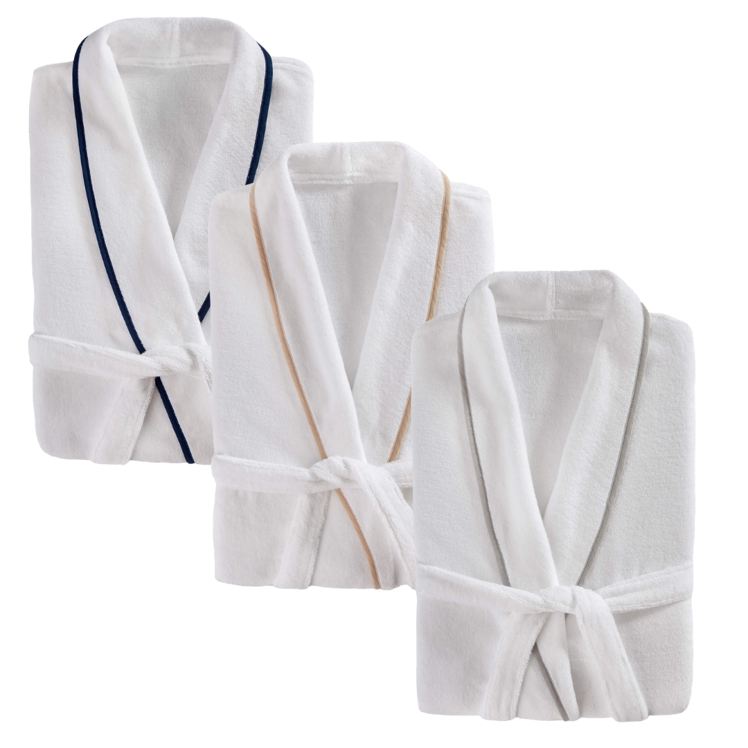 Kassatex Turkish Cotton Piped Robe