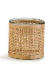 Weaved Rattan Wrapped Cachepot