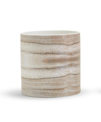 Faux European Ceramic White Oak Planter