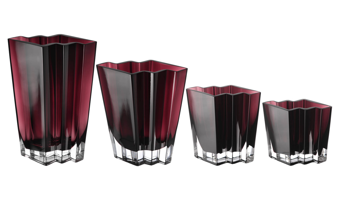 Chevron Vase, Amethyst, Available in 4 Sizes