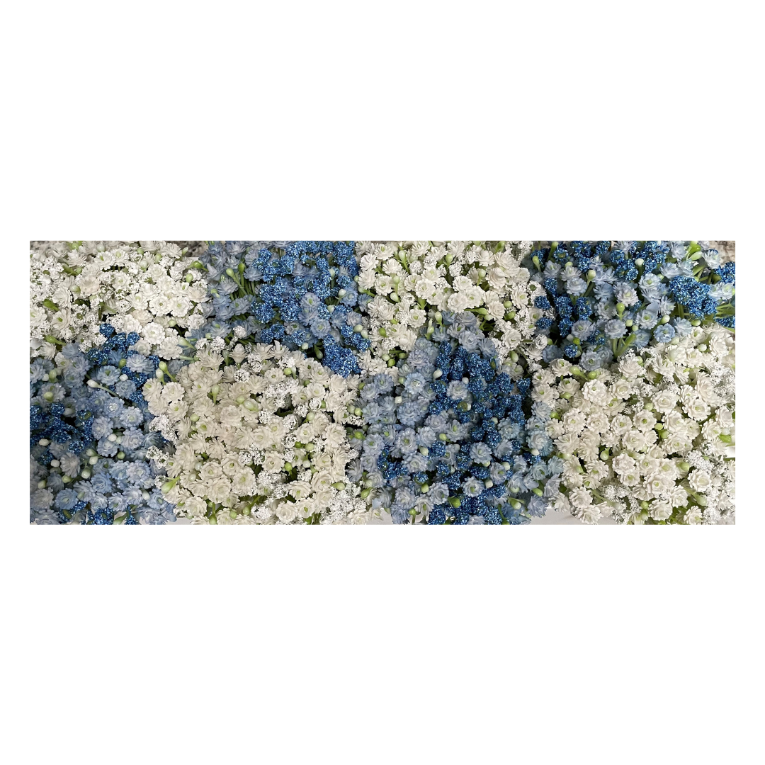 Blue and White Large Rectangle Arrangement