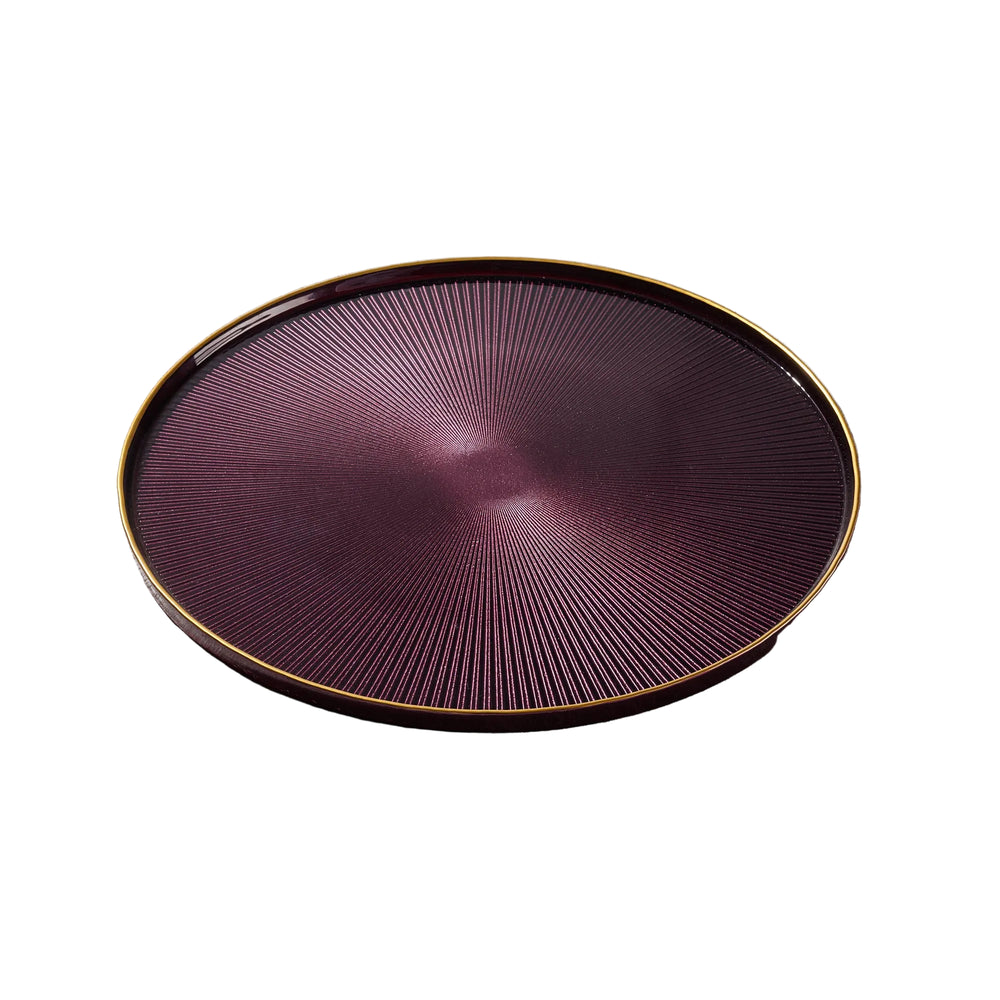 Vikko Domo Glass Charger Color with Gold Rim