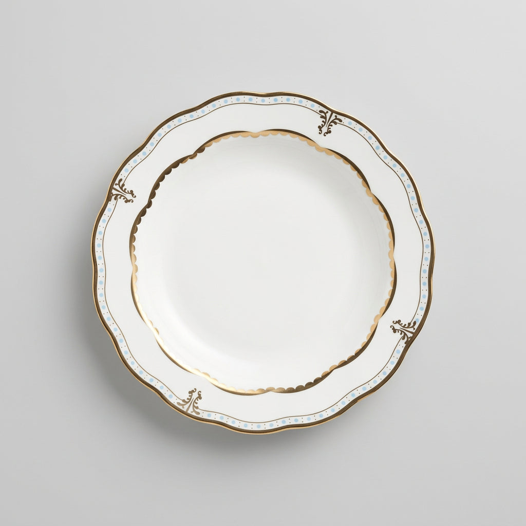Vikko noble, Charger, Gold and Blue, 12"