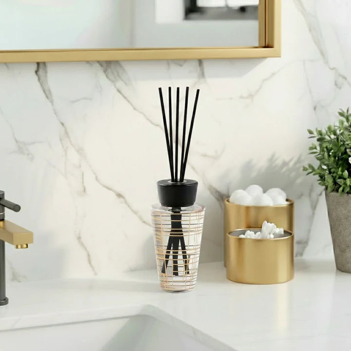 Cone Reed Diffuser, Clear Bottle, Black Cap, Magnetic Box