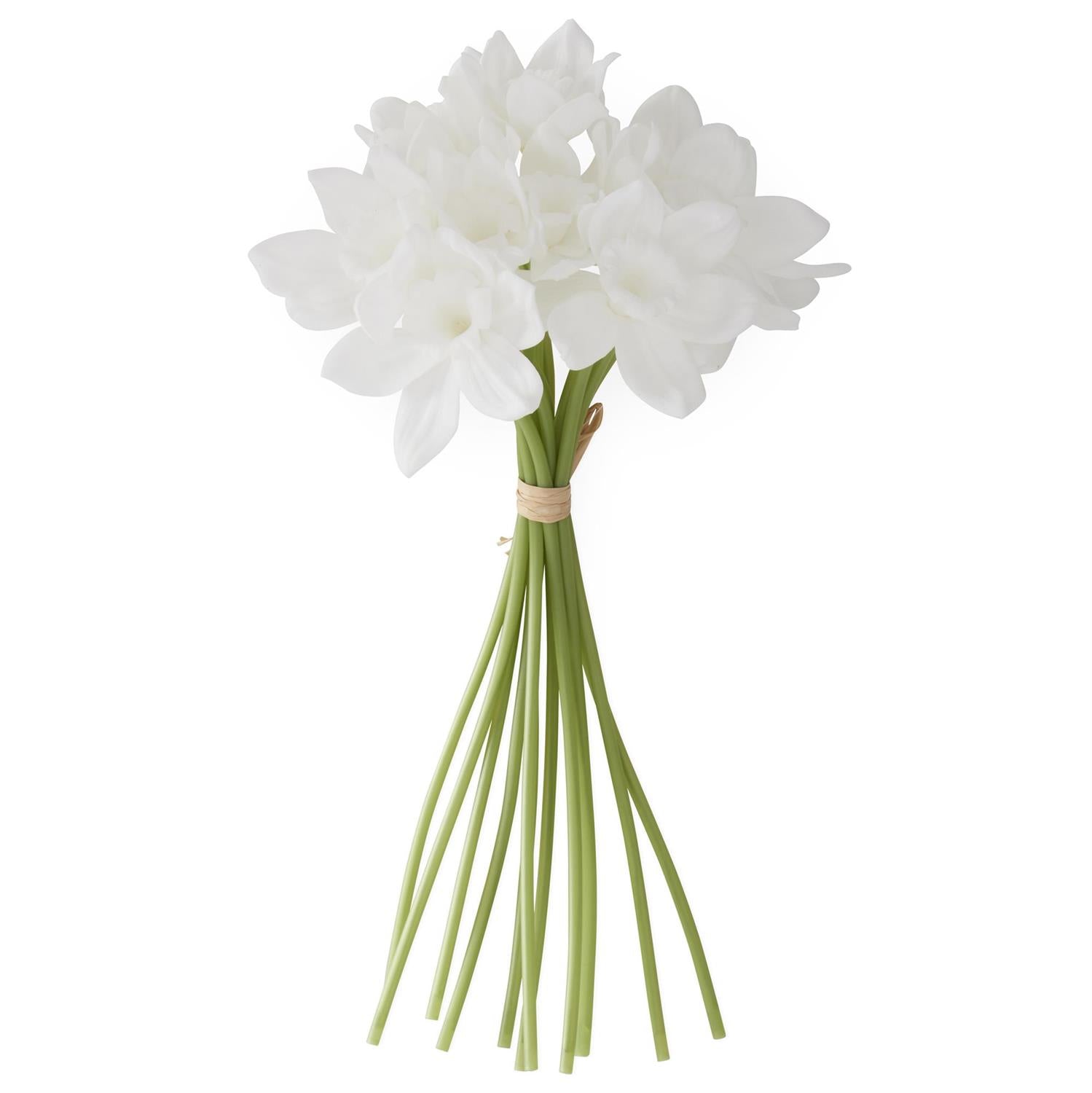 White Real Touch Daffodil Bundle