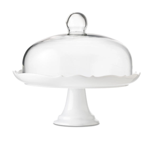 Bianco Pedestal Cake Plate and Dome