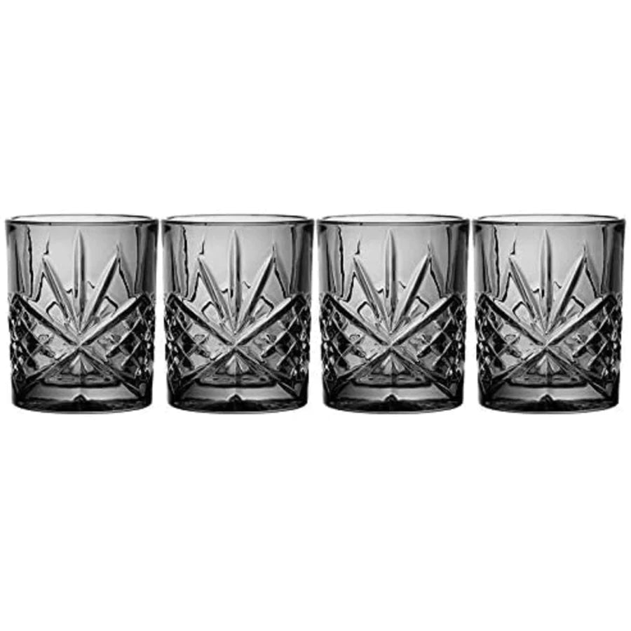 Dublin Crystal Midnight Double Old Fashion Shot Glasses