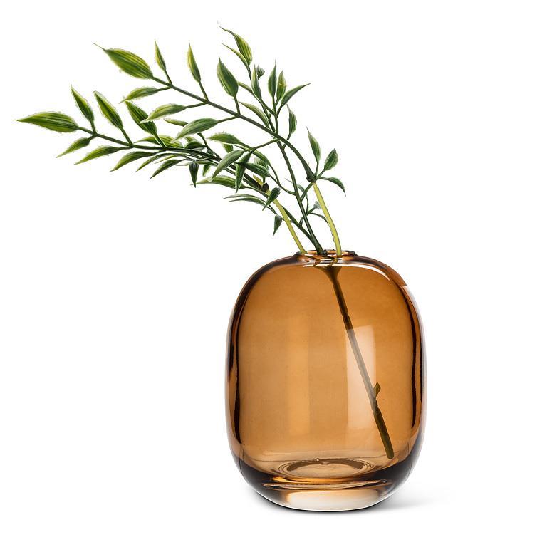 Medium Barrel Bud Vase Amber