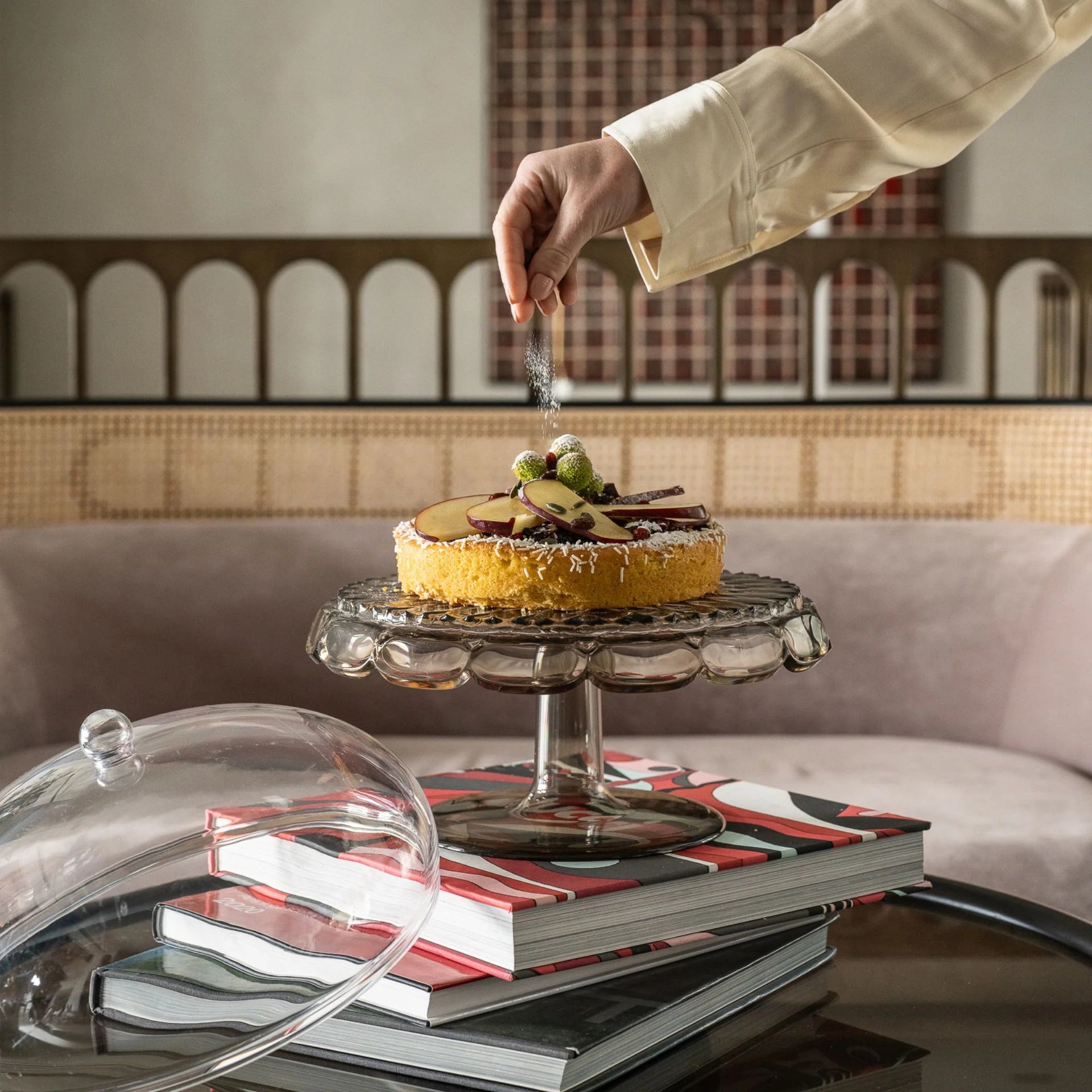 Vanity Cake Stand with Dome