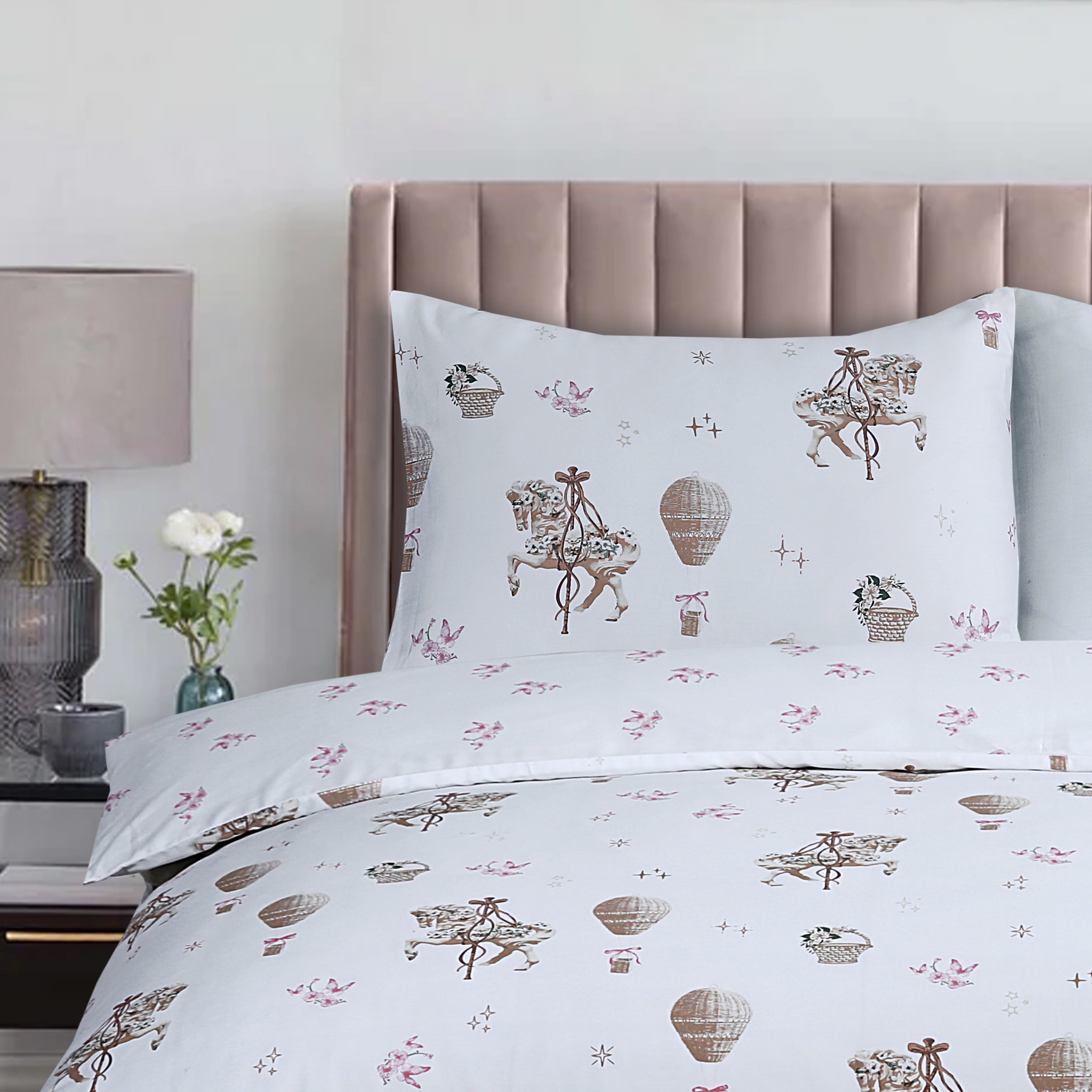 Petite Belle Carousel Dreams Duvet Set- Mauve