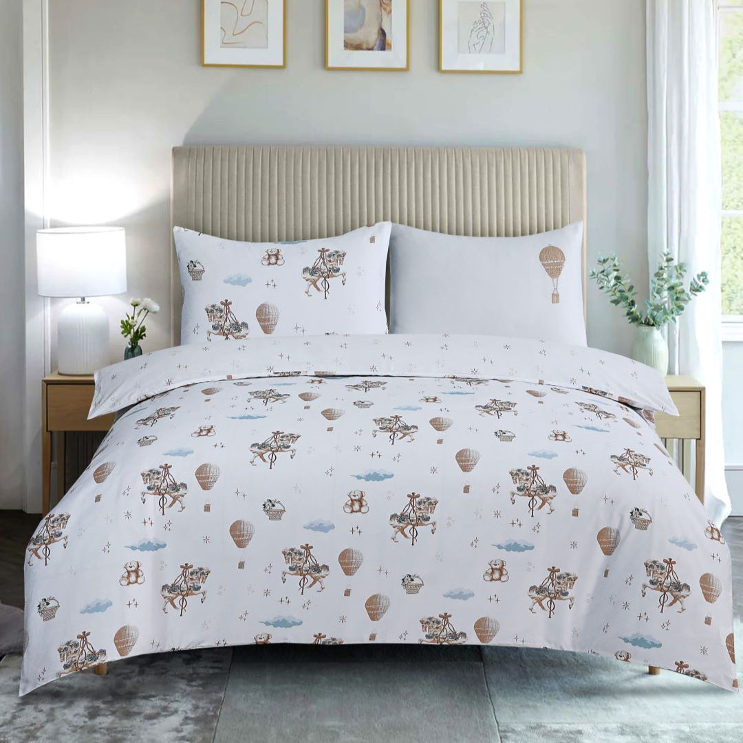 Petite Belle Carousel Dreams Duvet Set- Sky