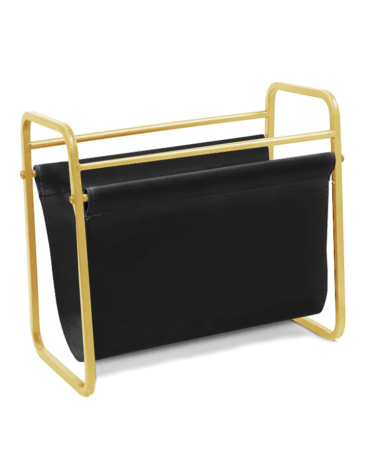 Becki Owens Classic Metal and Leather Magazine Holder