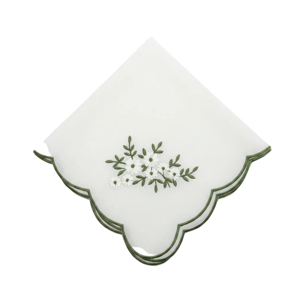 Adorn Your Table Green Flower Napkin