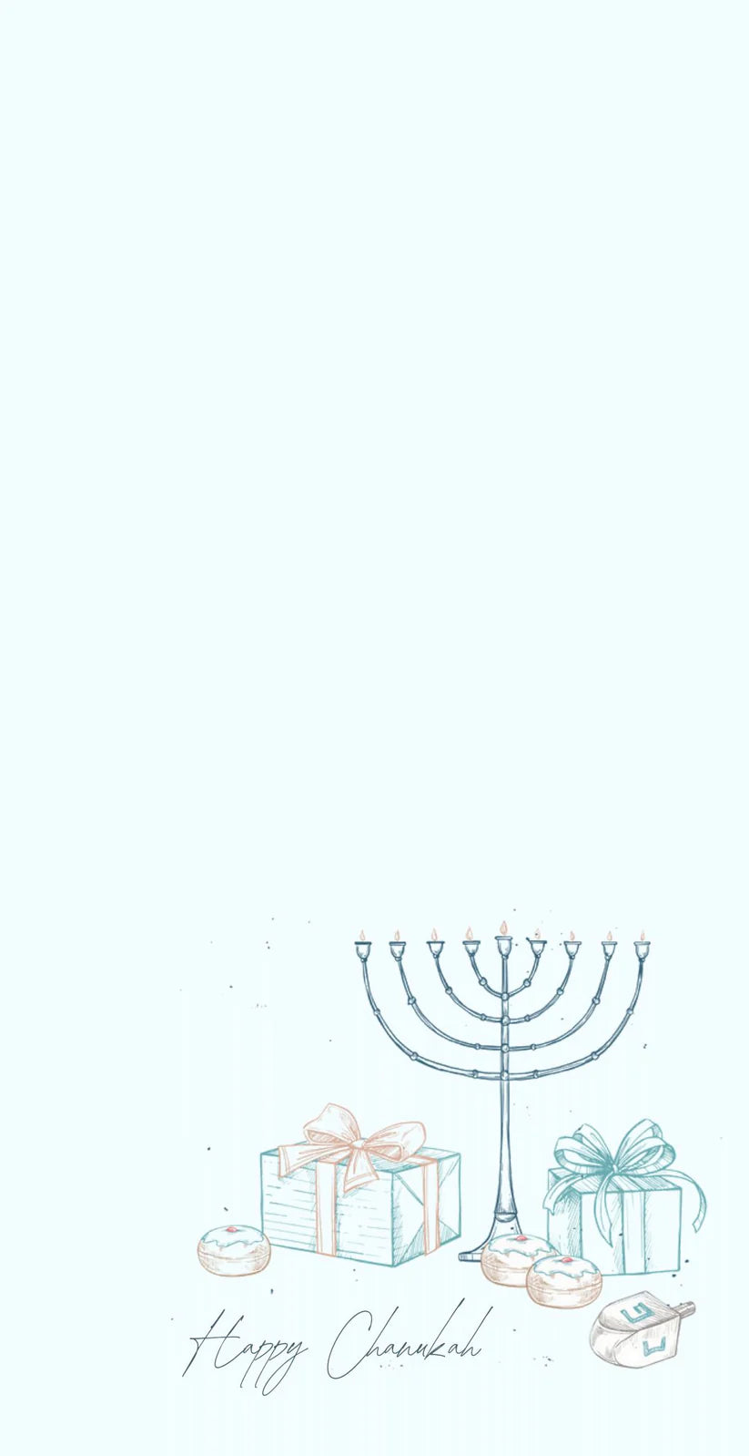 Pastel Drawn Menorah  Napkin