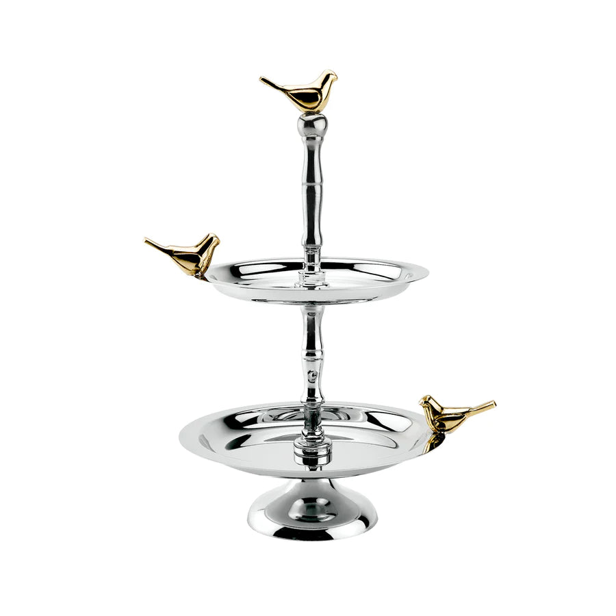 Host of Sparrows Mini Two Tiered Serving Stand