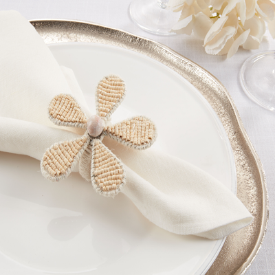 Beaded Flower Napkin Ring