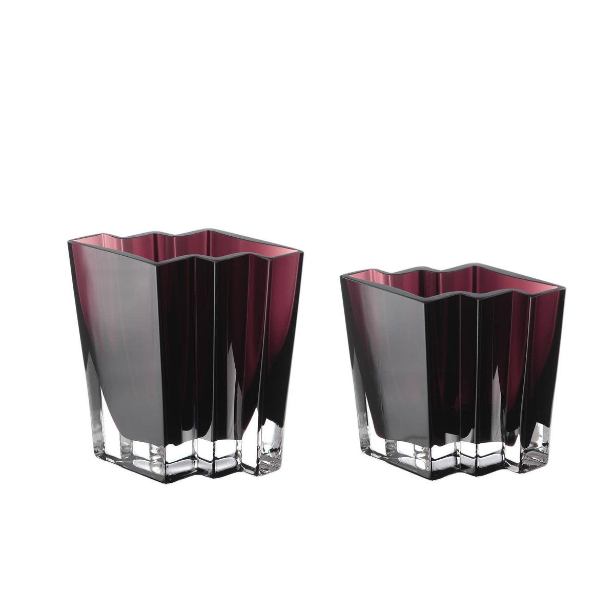 Chevron Vase, Amethyst, Available in 4 Sizes
