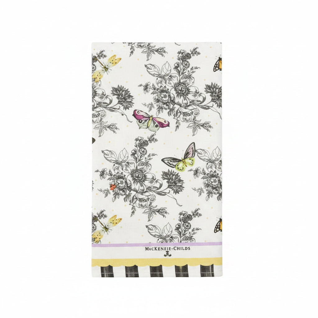 MacKenzie-Childs Butterfly Toile Printed Dish Towel