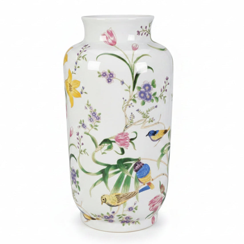 Birds and Flowers Porcelain Vase
