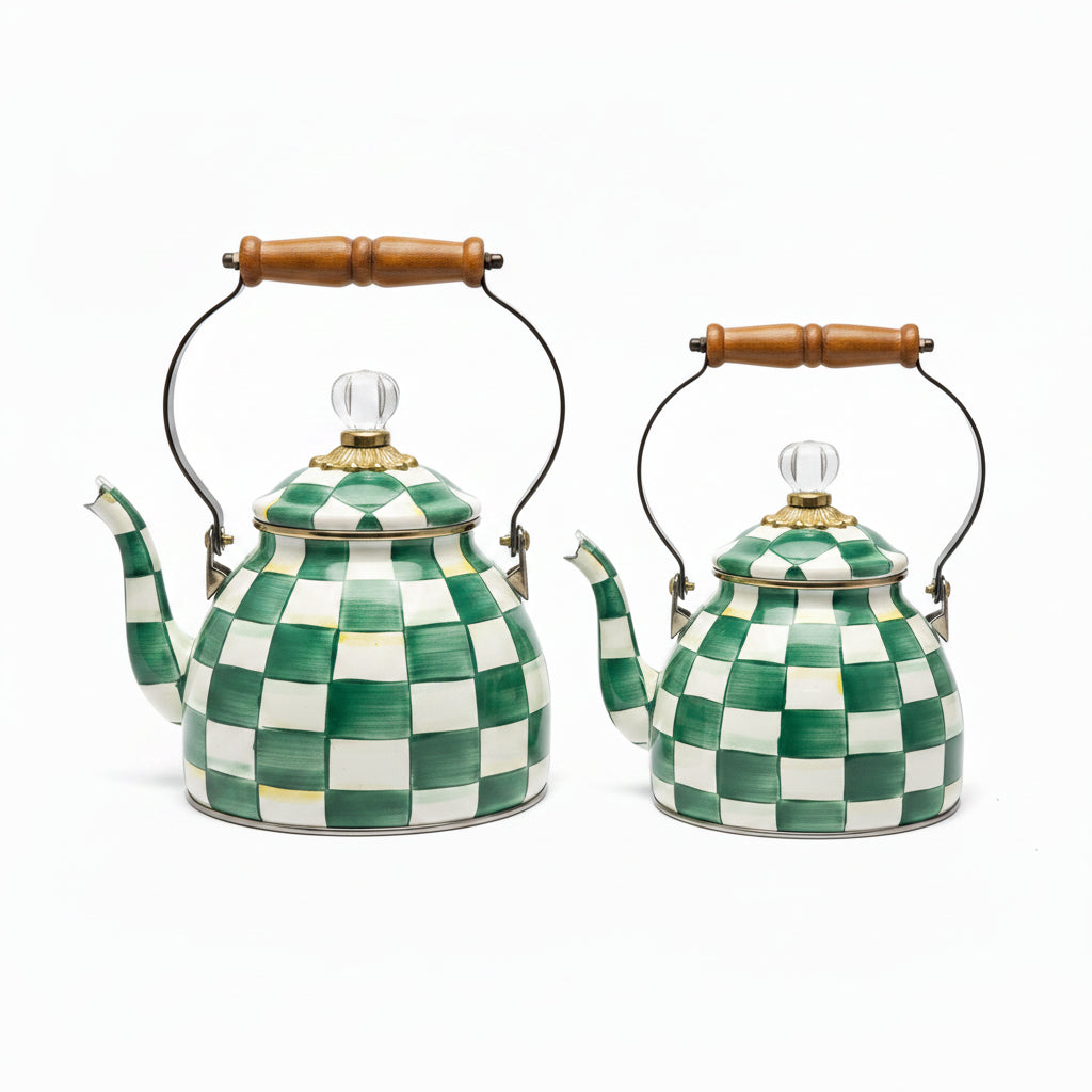 MacKenzie-Childs Emerald Tea Kettle