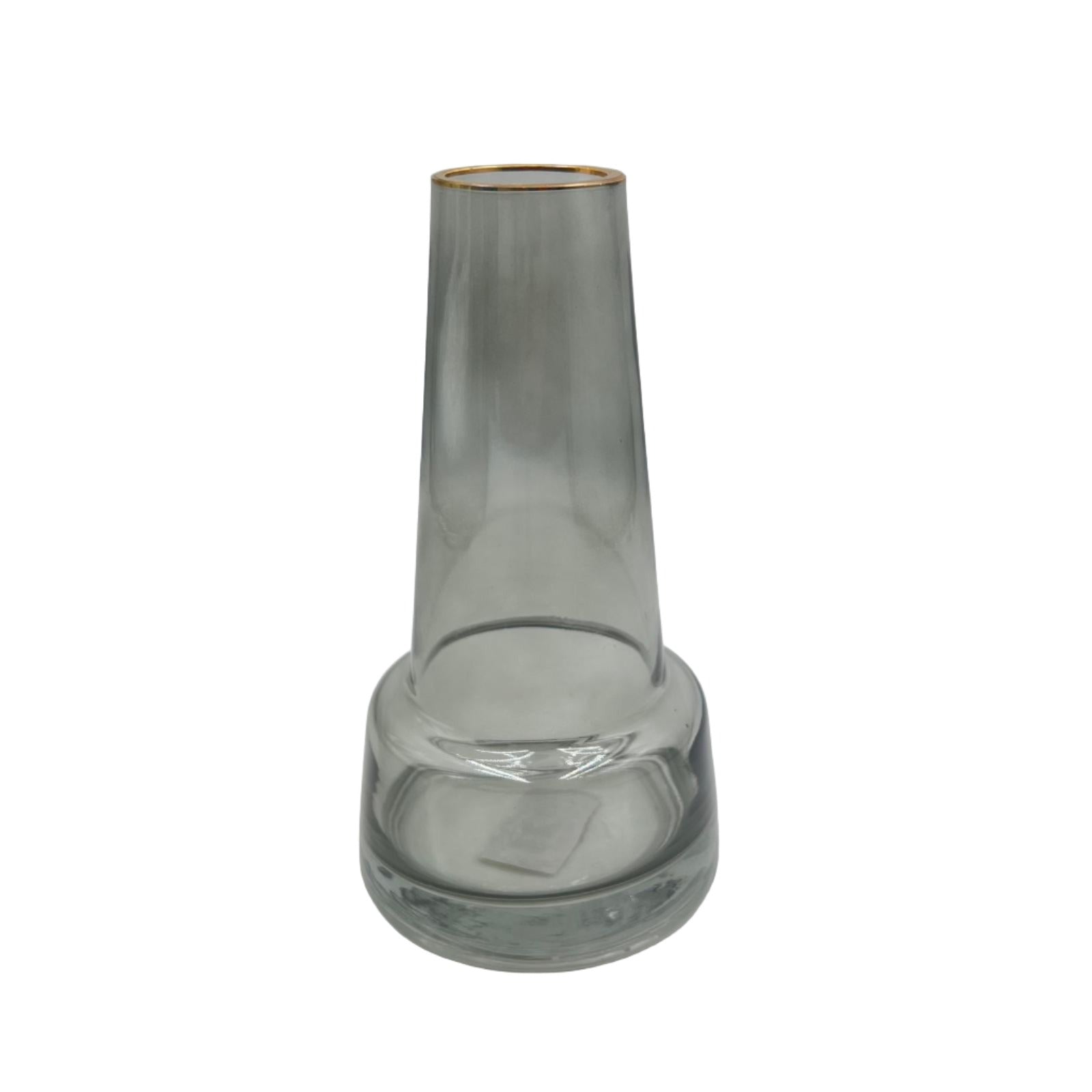 Gray Vase With Gold Rim