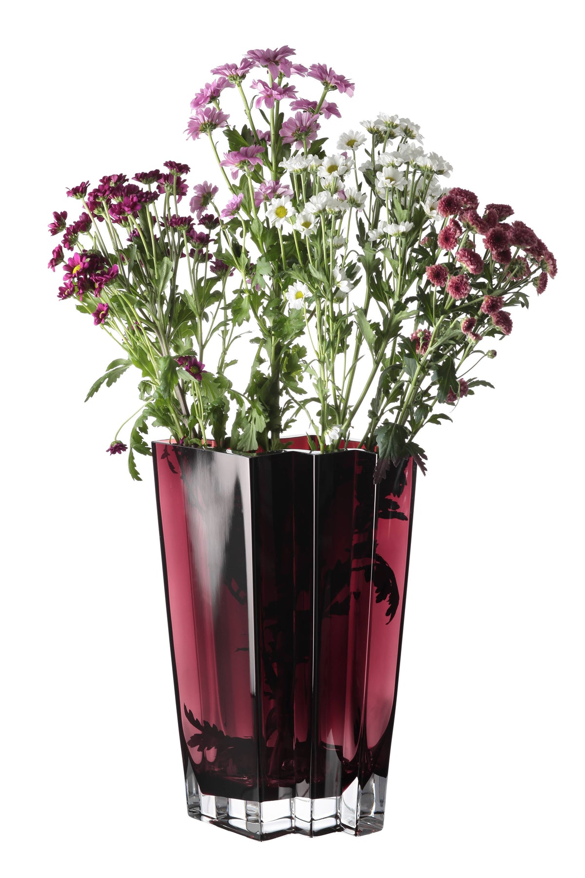 Chevron Vase, Amethyst, Available in 4 Sizes
