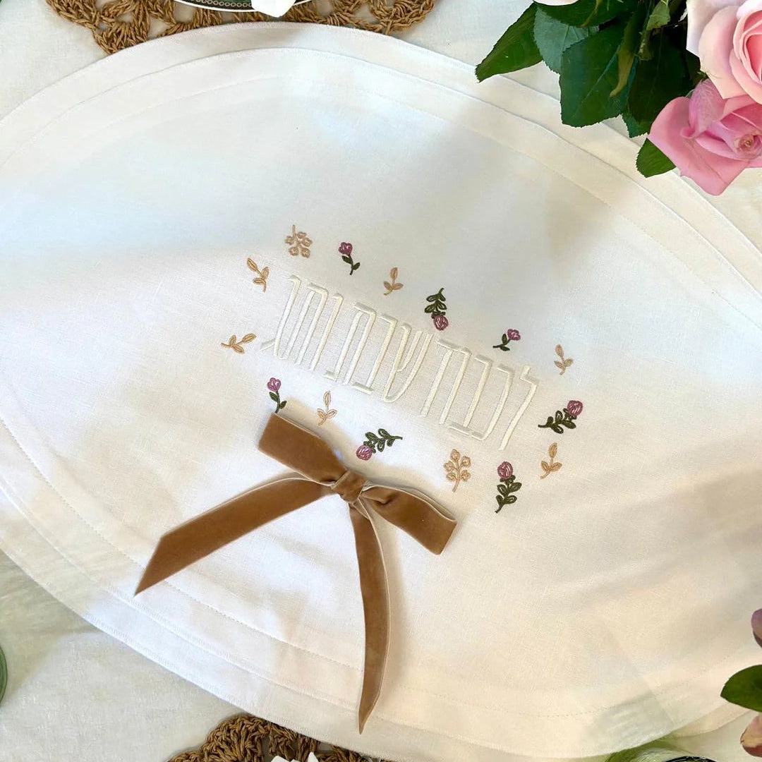 Rosa Bow Challah Cover