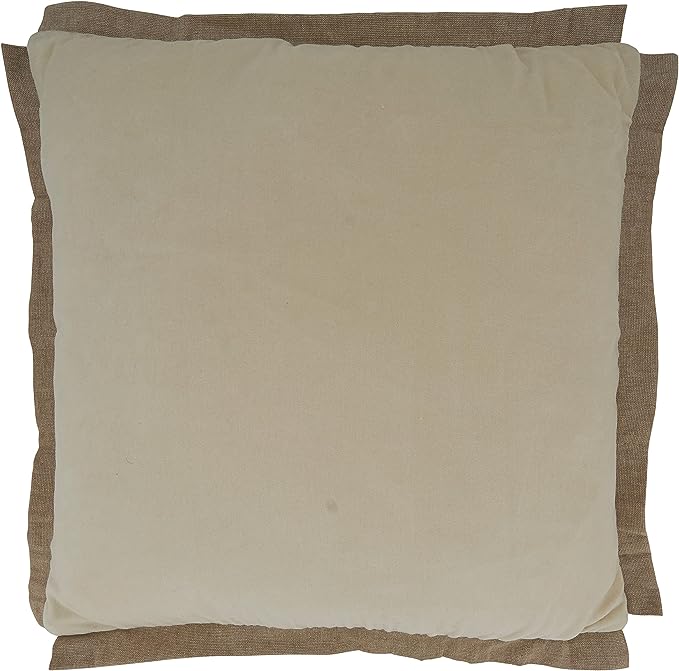 Ivory Velvet Flange Pillow