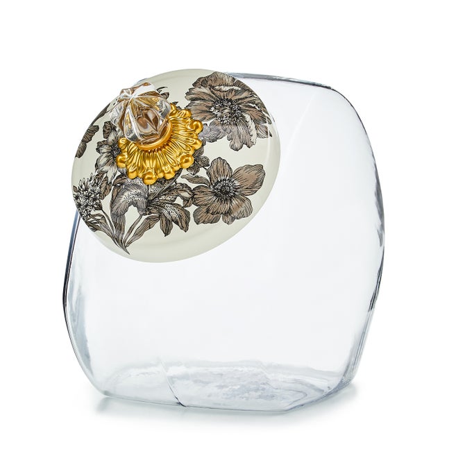 MacKenzie-Childs Sterling English Garden sweets jar