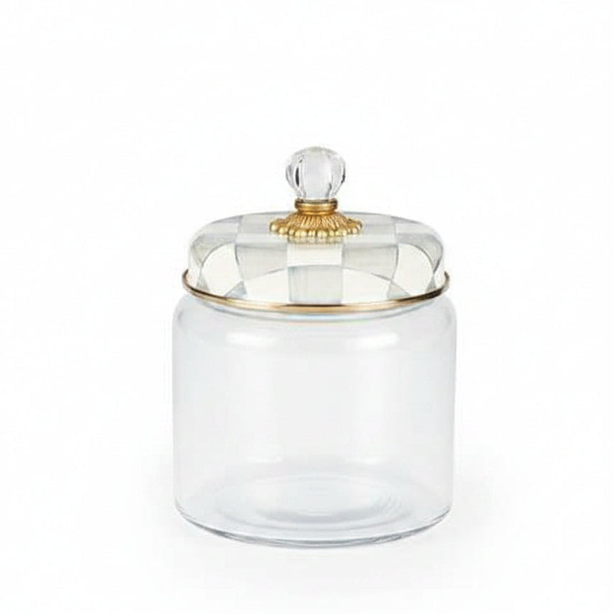 MacKenzie-Childs Sterling Glass Kitchen Canister