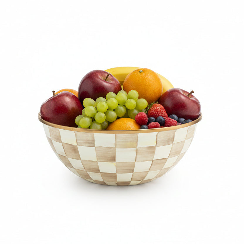 MacKenzie-Childs Check Enamel Everyday Bowl - Medium