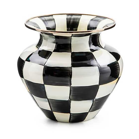 MacKenzie-Childs Courtly Check enamel vase