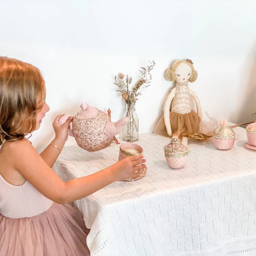 Floral Stuffed Toy Tea Set