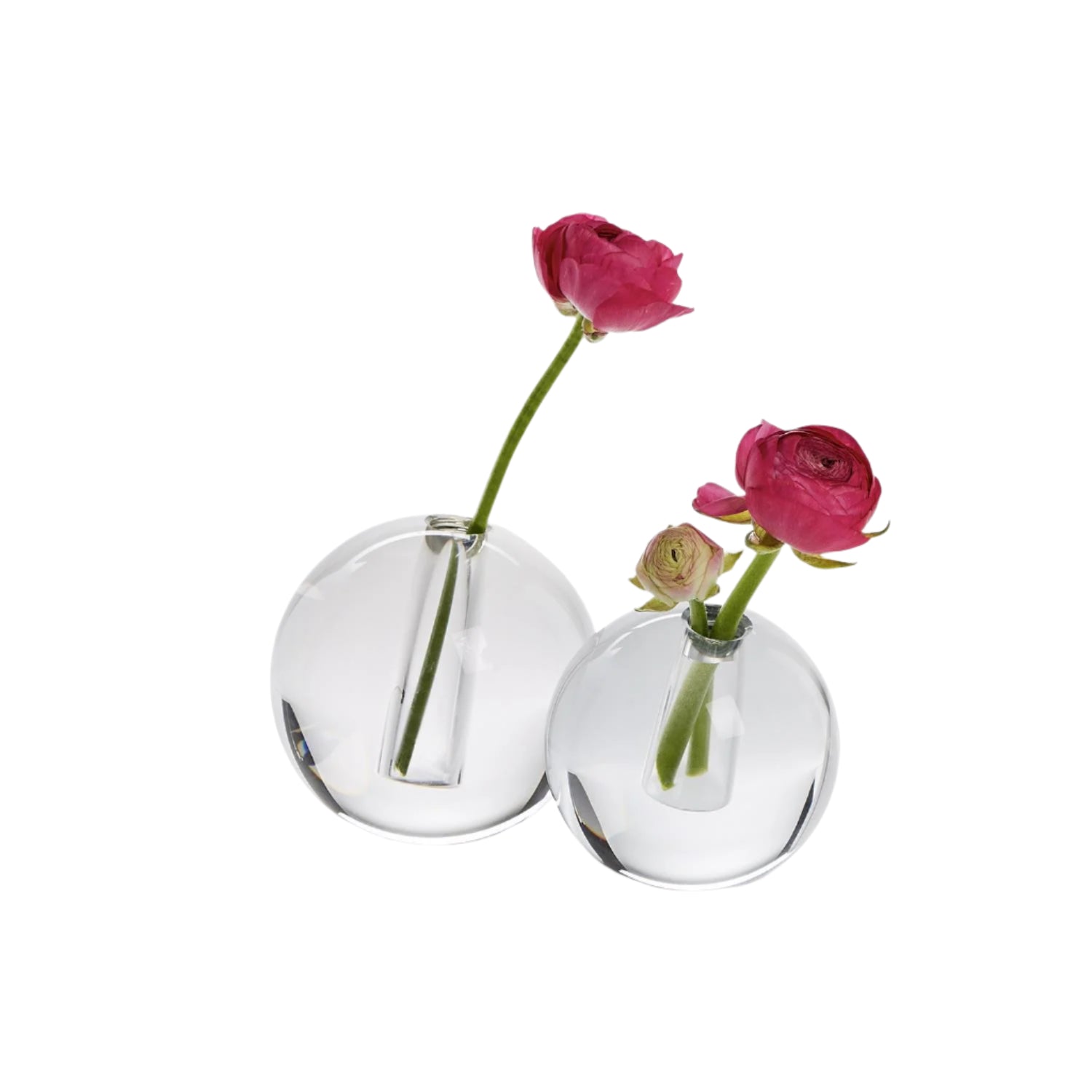 Perfect Circles Crystal Clear Glass Vases