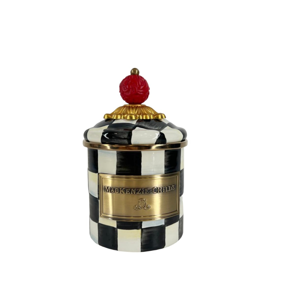MacKenzie-Childs Courtly Check Mini Canister