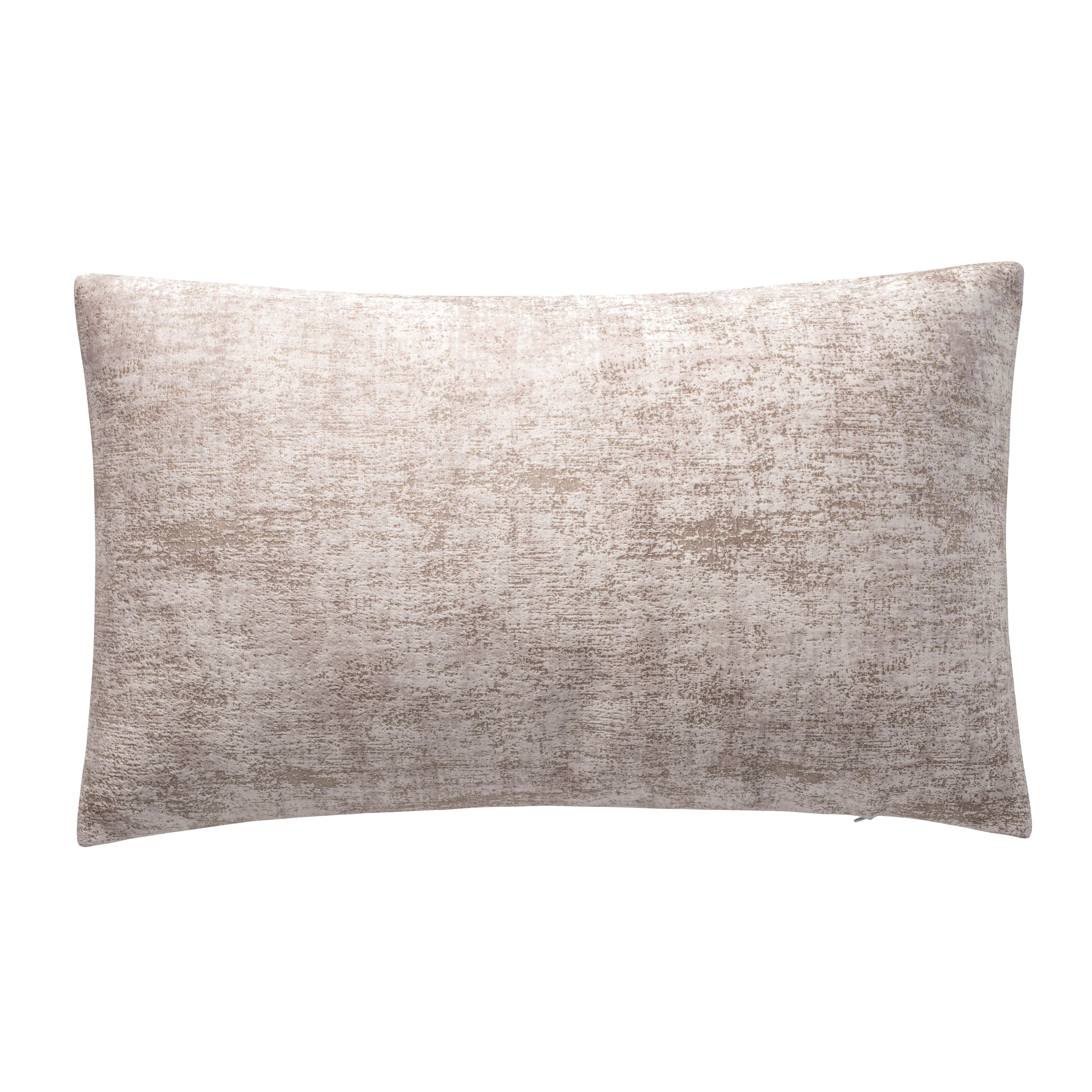 Aura Home Crushed Velvet Ecru Throw Pillow