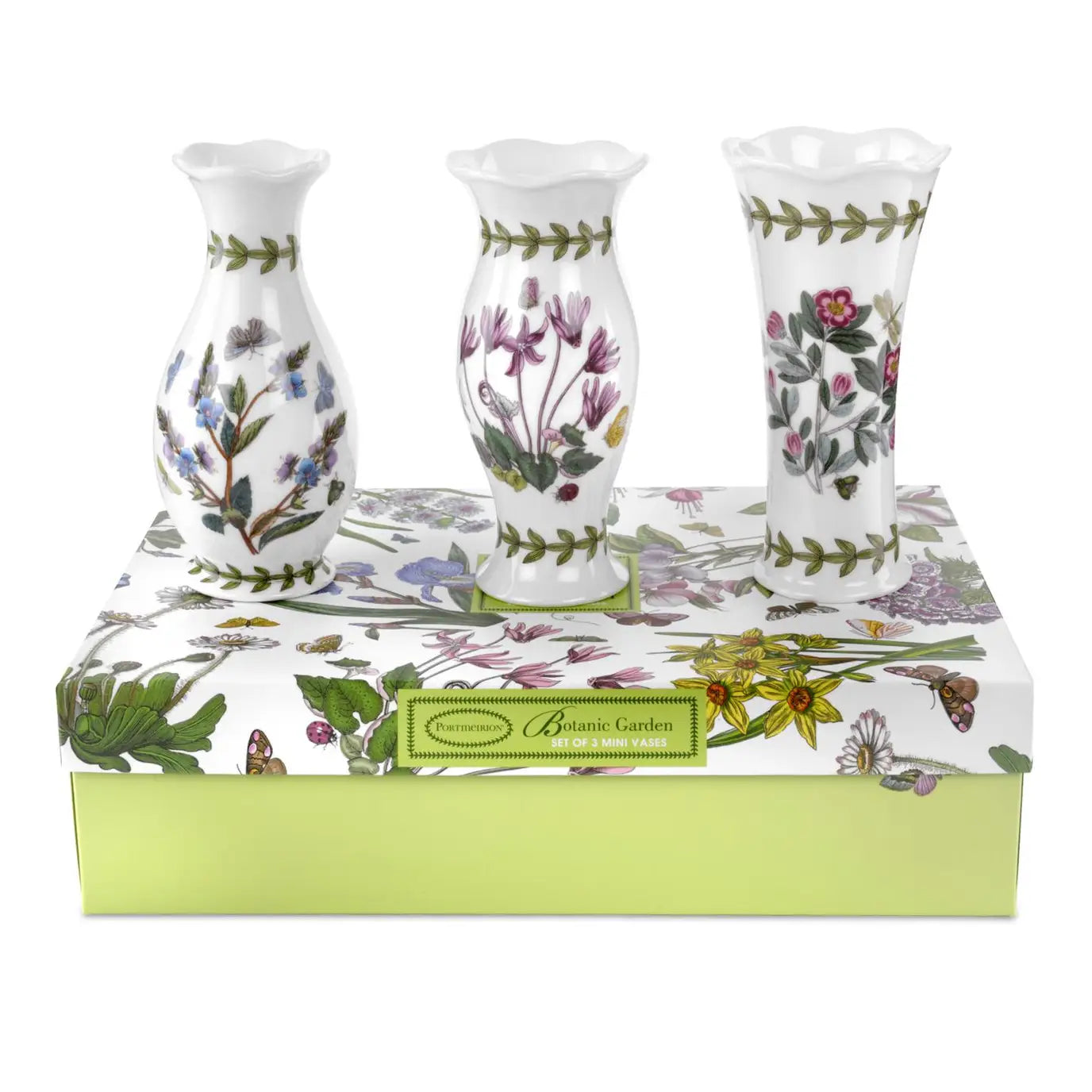 Portmeirion Botanic Garden Set of 3 Mini Vases