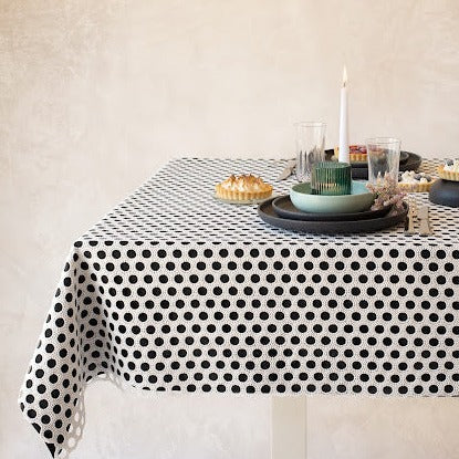 Adorn Your table Dot Lace Lined Tablecloth