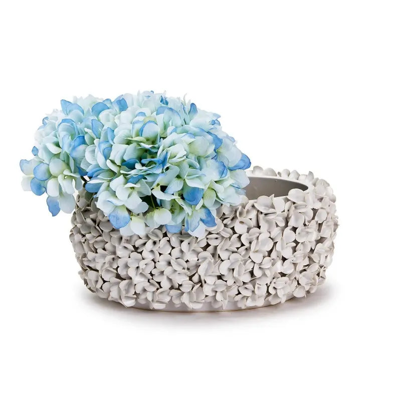 Ceramic Hydrangea White Planter