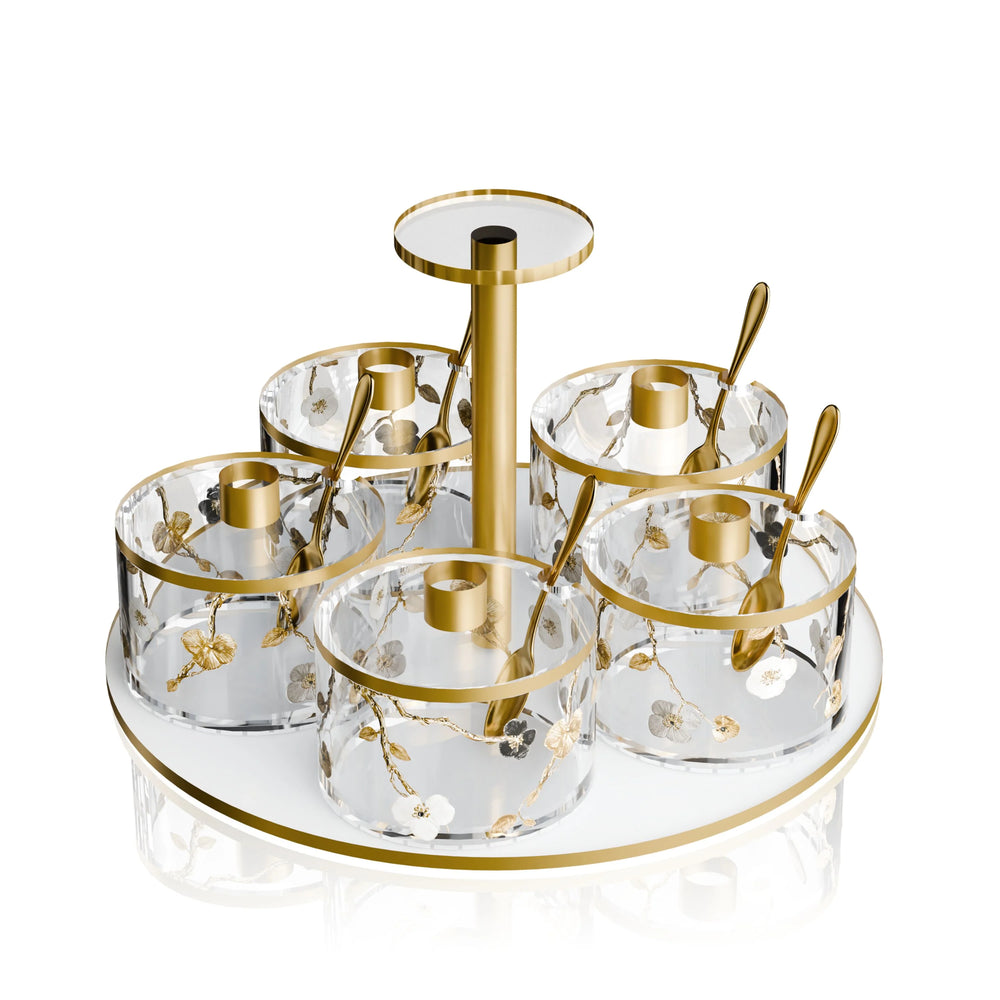 Ornate Garden Swivel Dip Dish