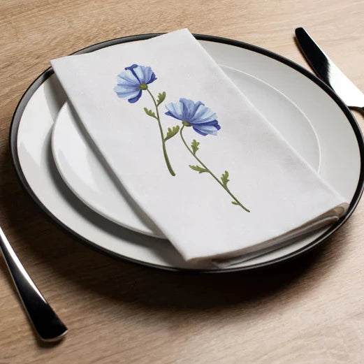 Blue Daffodil Napkin