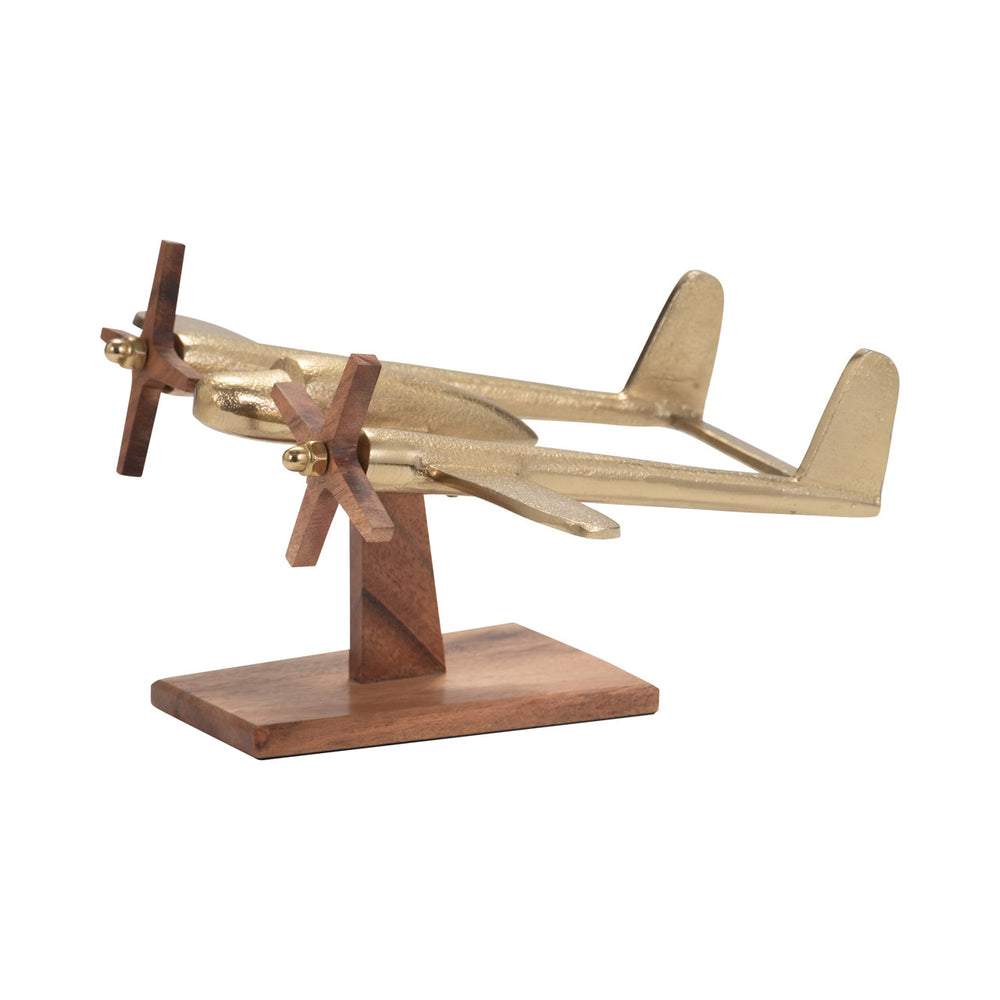Praha Gold Airplane Decor