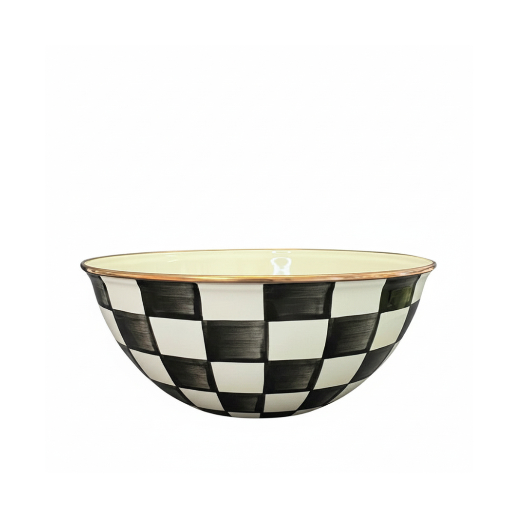 MacKenzie-Childs Royal Check Enamel Everyday Bowl -Small