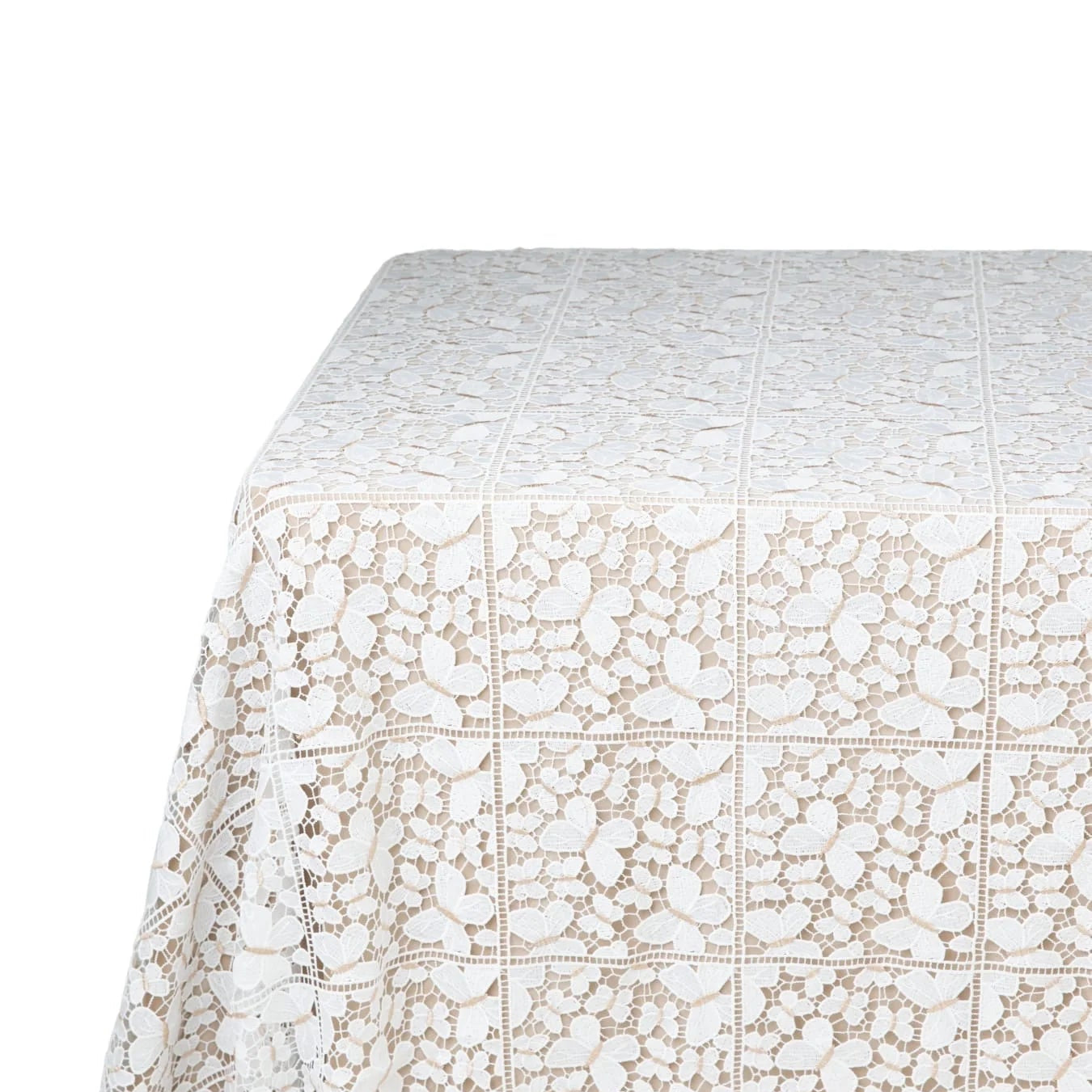 Adorn Your Table Flutter Lace Overlay Tablecloth