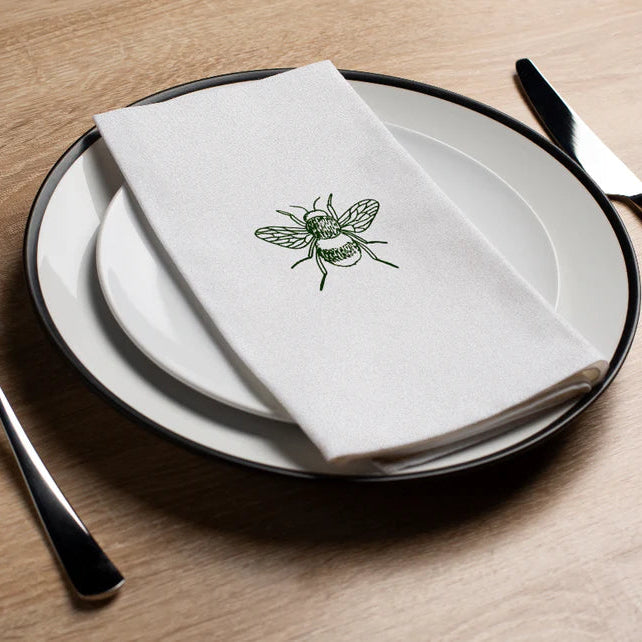 Bee Olive Printed Guest Towel