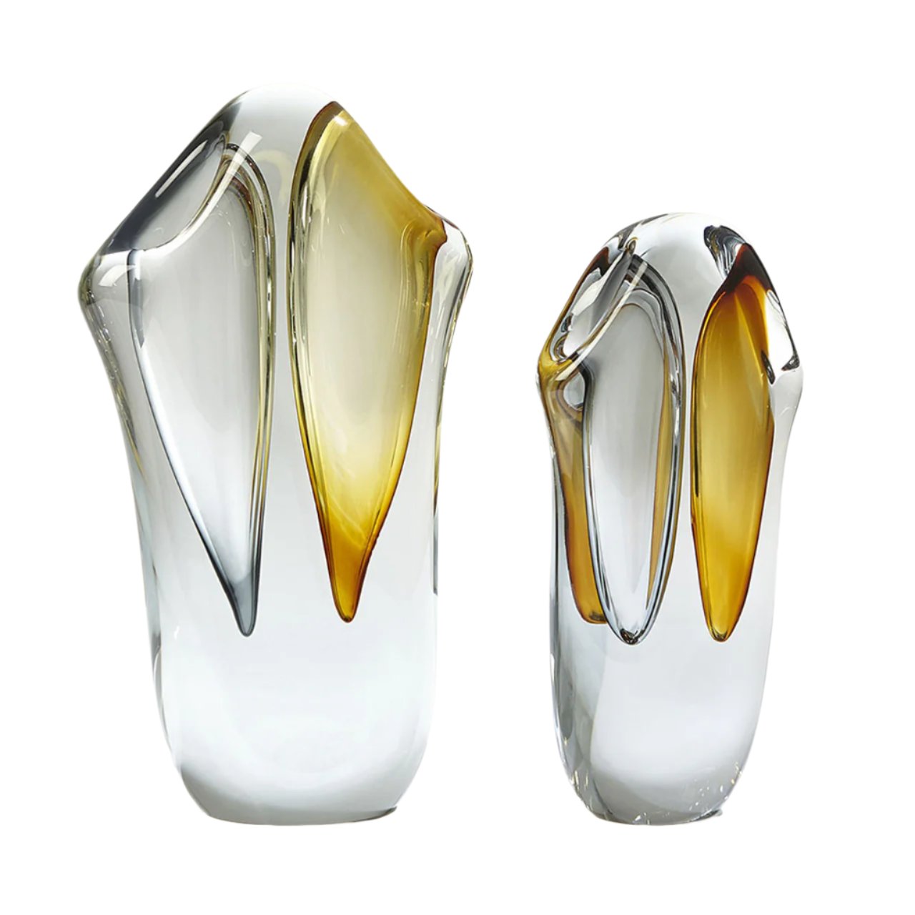 Amber/Grey Duet Vases