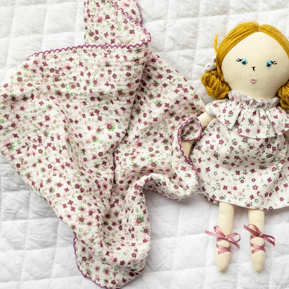 Luna Mini Rag Doll and Security Blanket Set