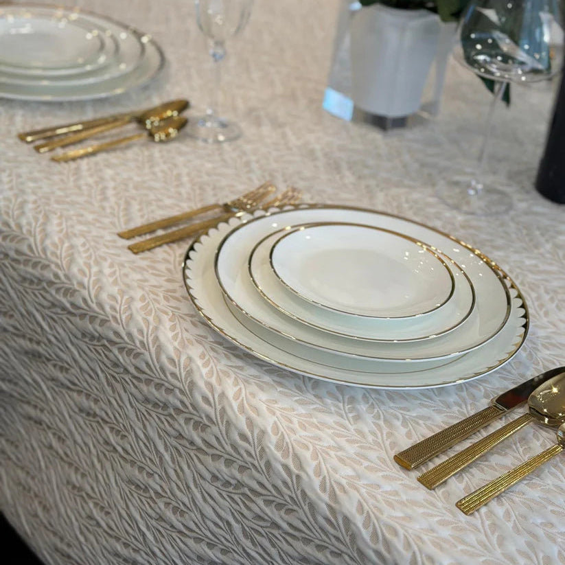 Adorn Your gold leaf Tablecloth