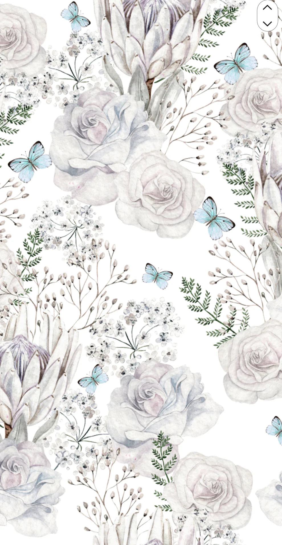 Winter Plush Floral Printed Guest Towel